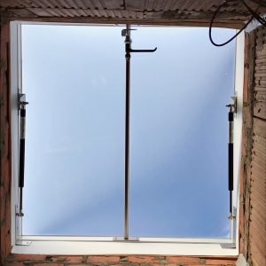 Wyłaz dachowy - świetlik kopułkowy 80x80cm H15LP S2